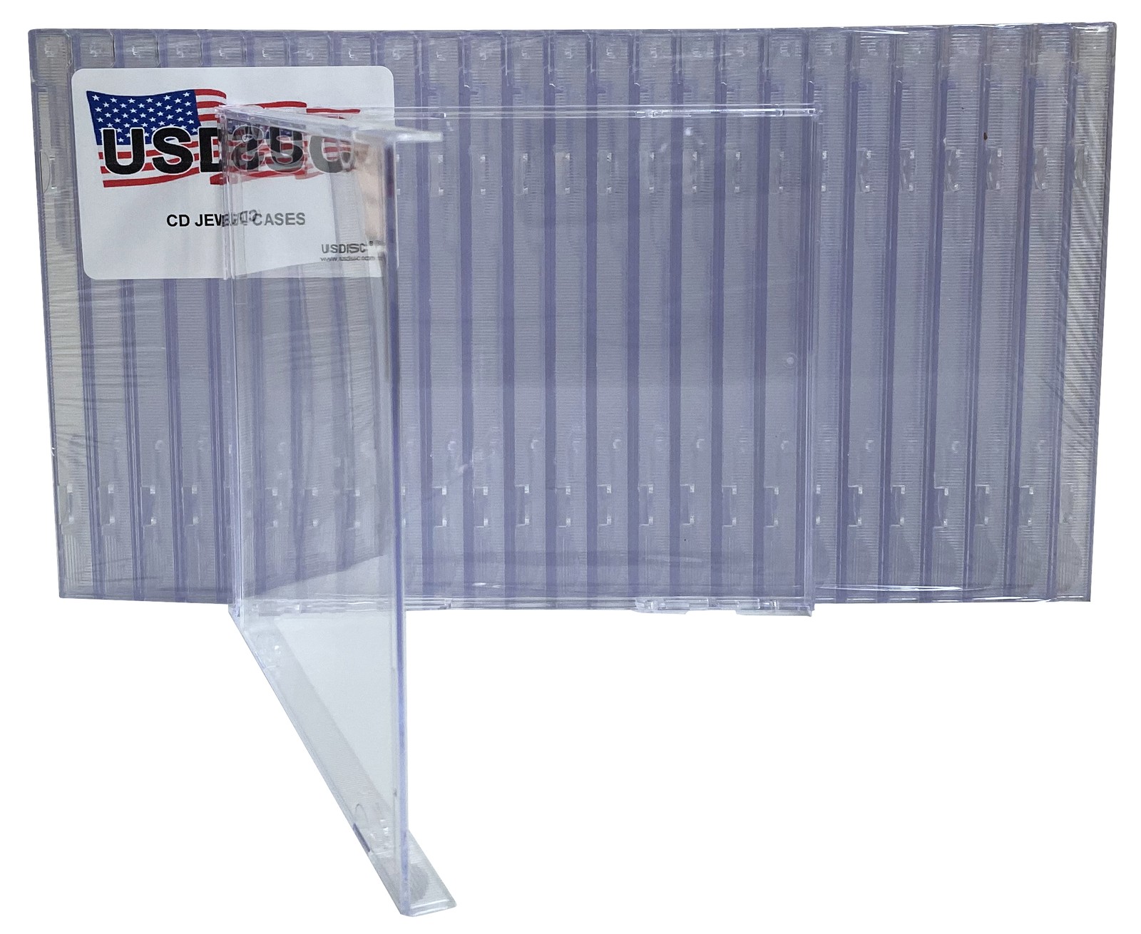 100 USDISC CD Jewel Cases Standard 10.4mm, No Tray (Clear) Lot