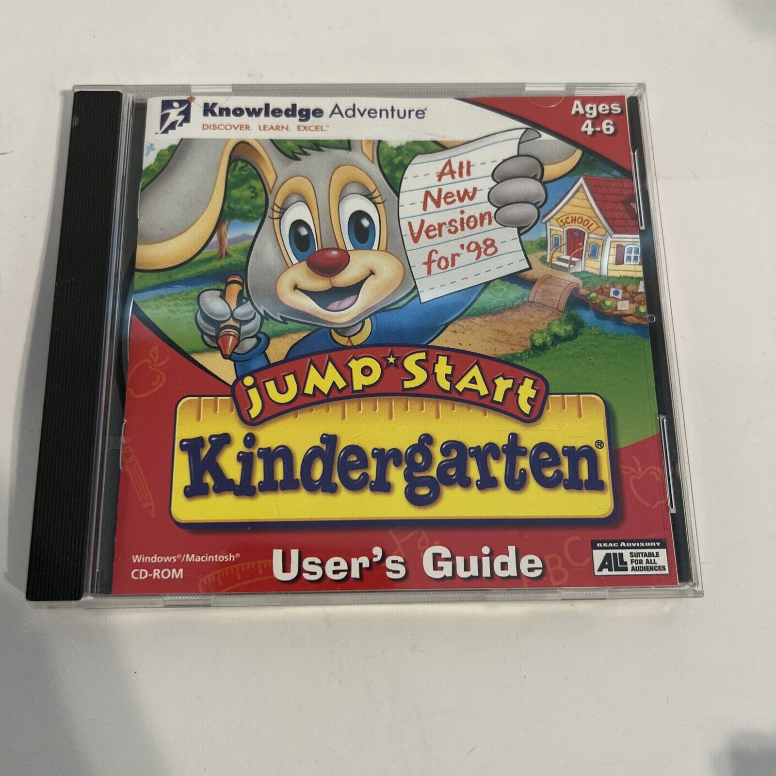 JumpStart Kindergarten Phonics Vocabulary Spelling (CD-Rom PC, 1997)