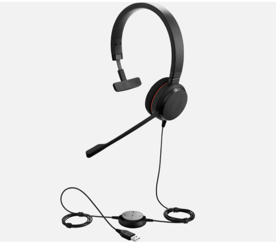 EUC Jabra Evolve 20 Stereo Dual Ear USB Headset HSC016 - Black 4999-829-209