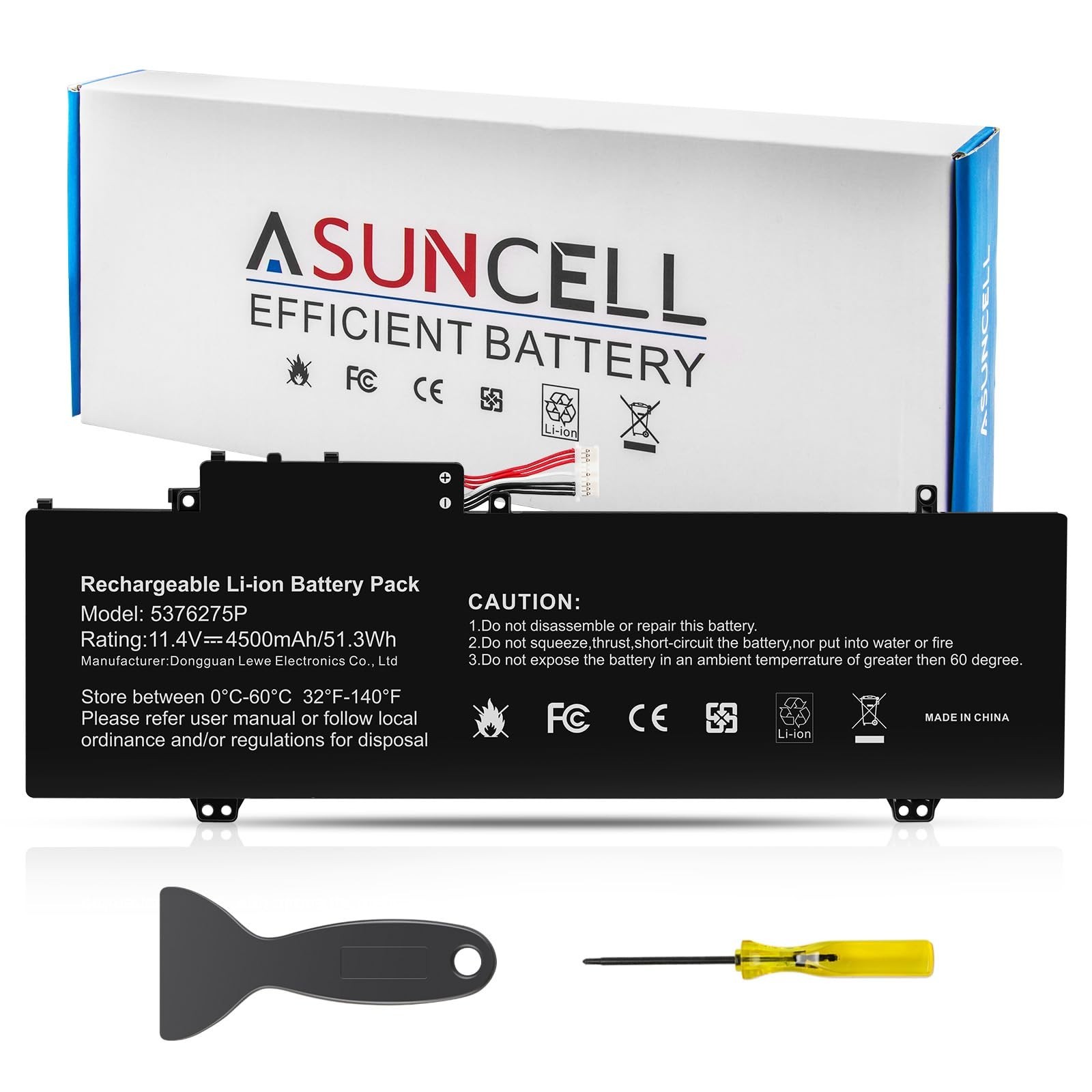 High-Capacity Laptop Battery 11.4V 4500mAh 51.3Wh for Gateway GWTN Series