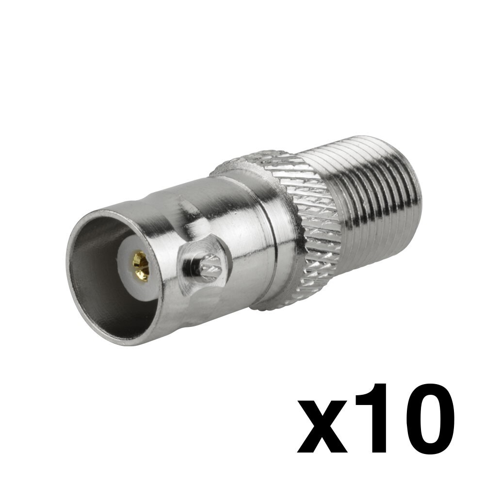 Construct Pro BNC Female to F Female Adaptors (10 Pack)