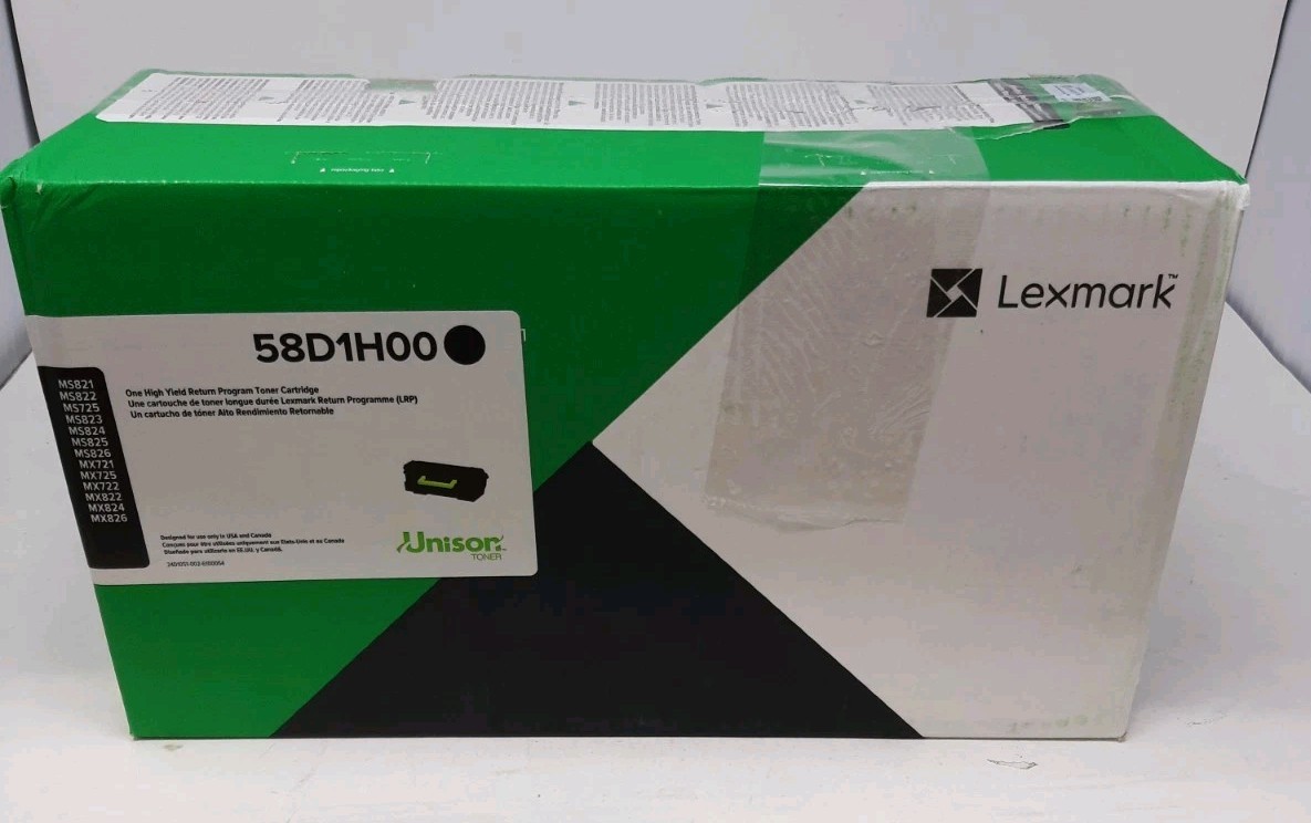 For Lexmark 58D1H00 1x Toner Cartridge Black open box