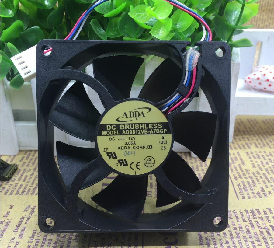 FOR ADDA DC 12V 0.65A AD0812VB-A7BGP 8025 80x80x25mm 3pin