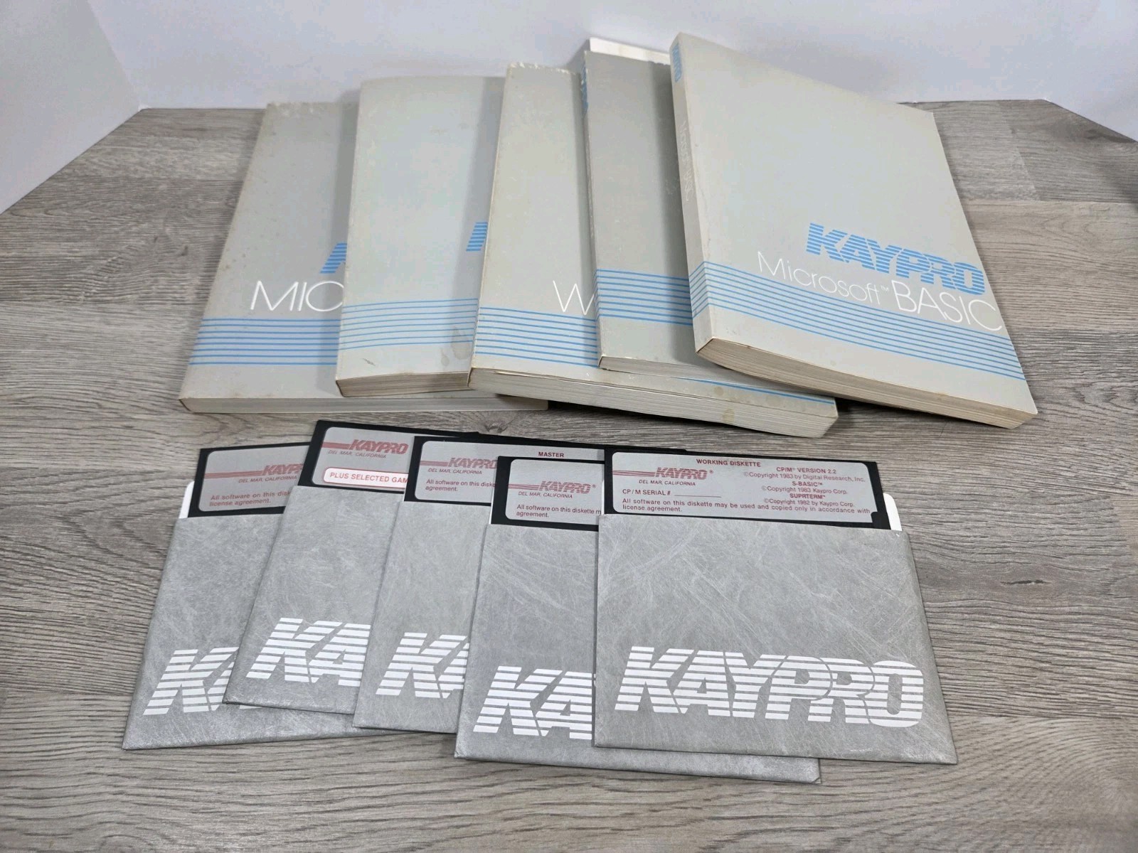 RARE Original  5 "MASTER" DISKS for KAYPRO CP/M  Version 2.2 1983 and Manuals