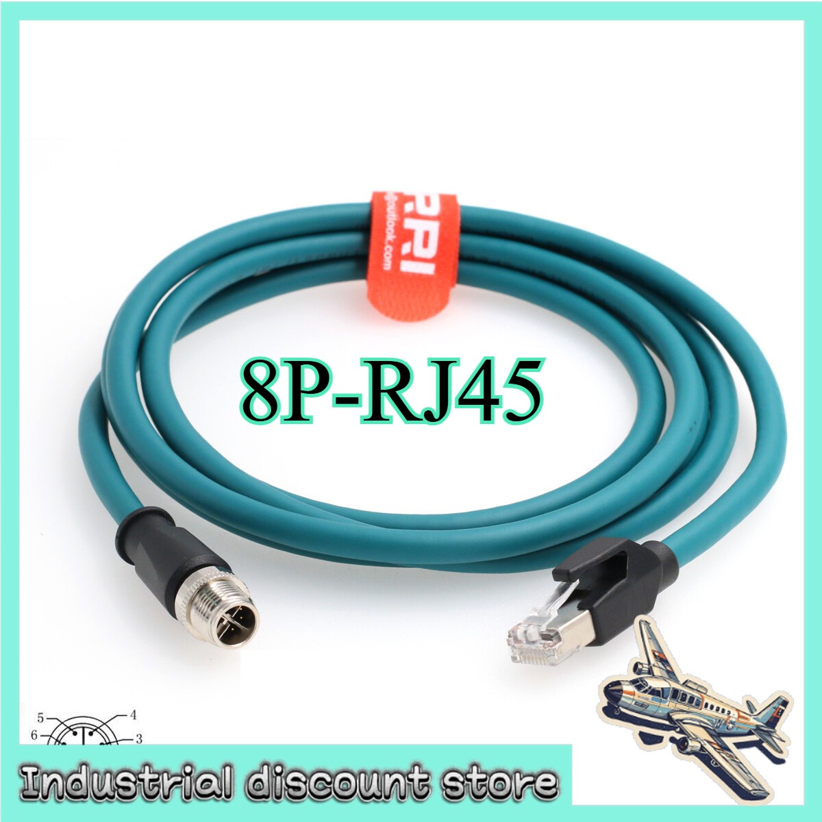 8P-RJ45 M12 X-coded Gigabit Ethernet Cat7e cable fr cognex 262 cameras wholesale