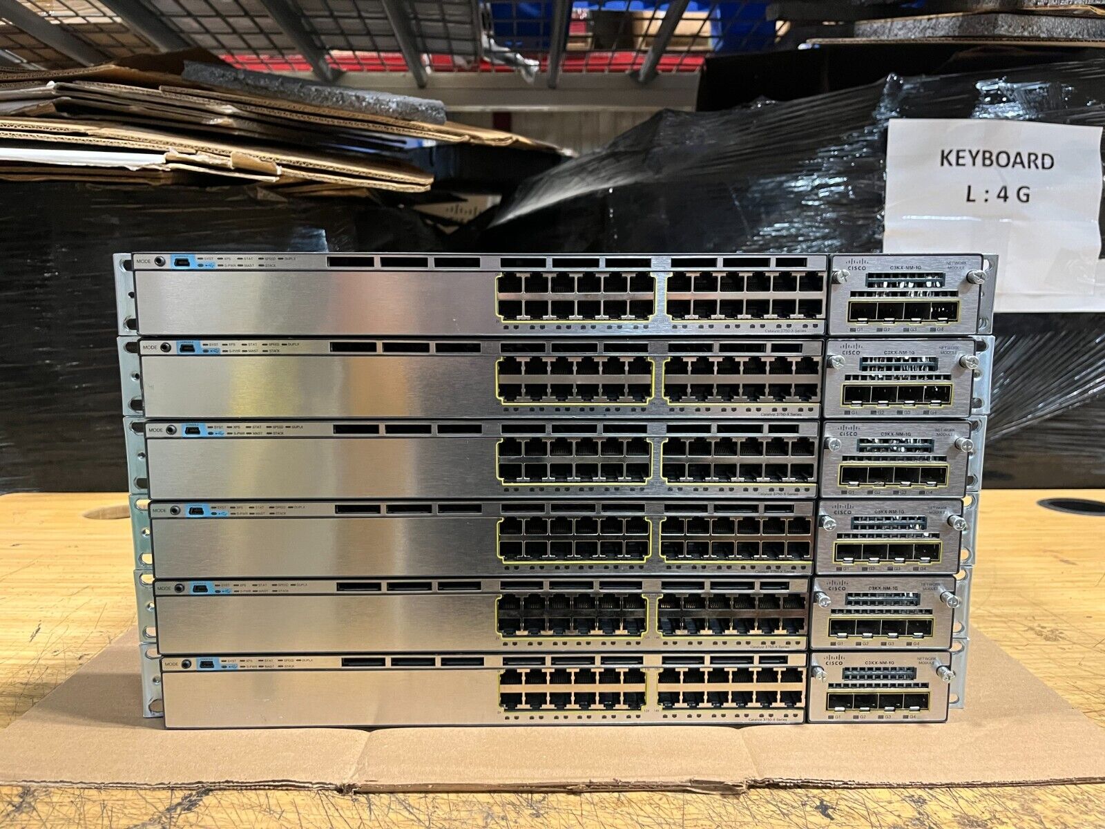 Cisco Catalyst 3750X 24-Port Ethernet Switch WS-C3750X-24T-S w/ C3KX-NM-1G