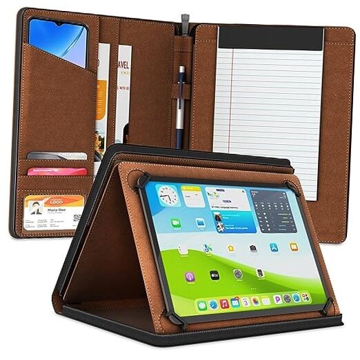 Black Padfolio Case – Tablet for 8.5" to 11" Tablets