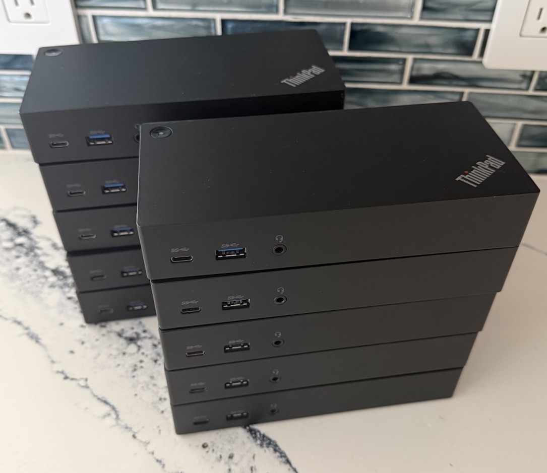 Lot of Qty 10 Lenovo ThinkPad DK1633 USB-C Dock Docking Station