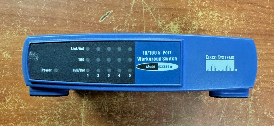 Cisco Linksys EZXS55W EtherFast 10/100 5-Port Workgroup Switch TESTED