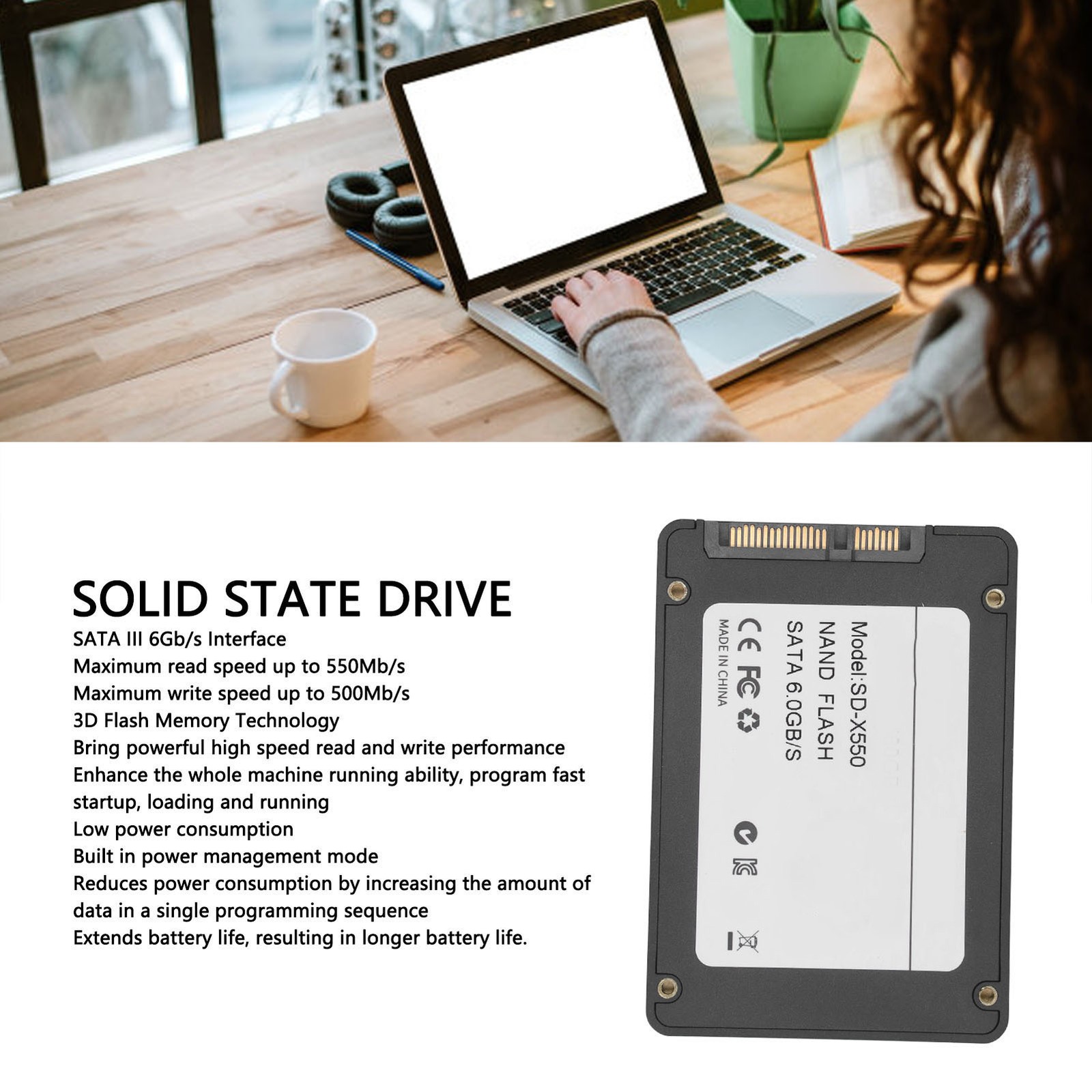 Internal SSD 6GB/s High Speed 2.5 Inch III SSD For Memory Upgrade For