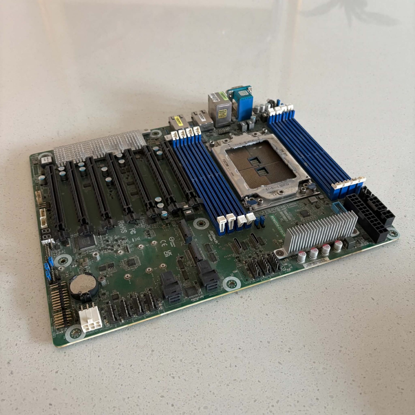 AS/IS ASRock Rack ROMED8-2T/BCM AMD EPYC 7003 LGA 4094 SP3 ATX #FP9032