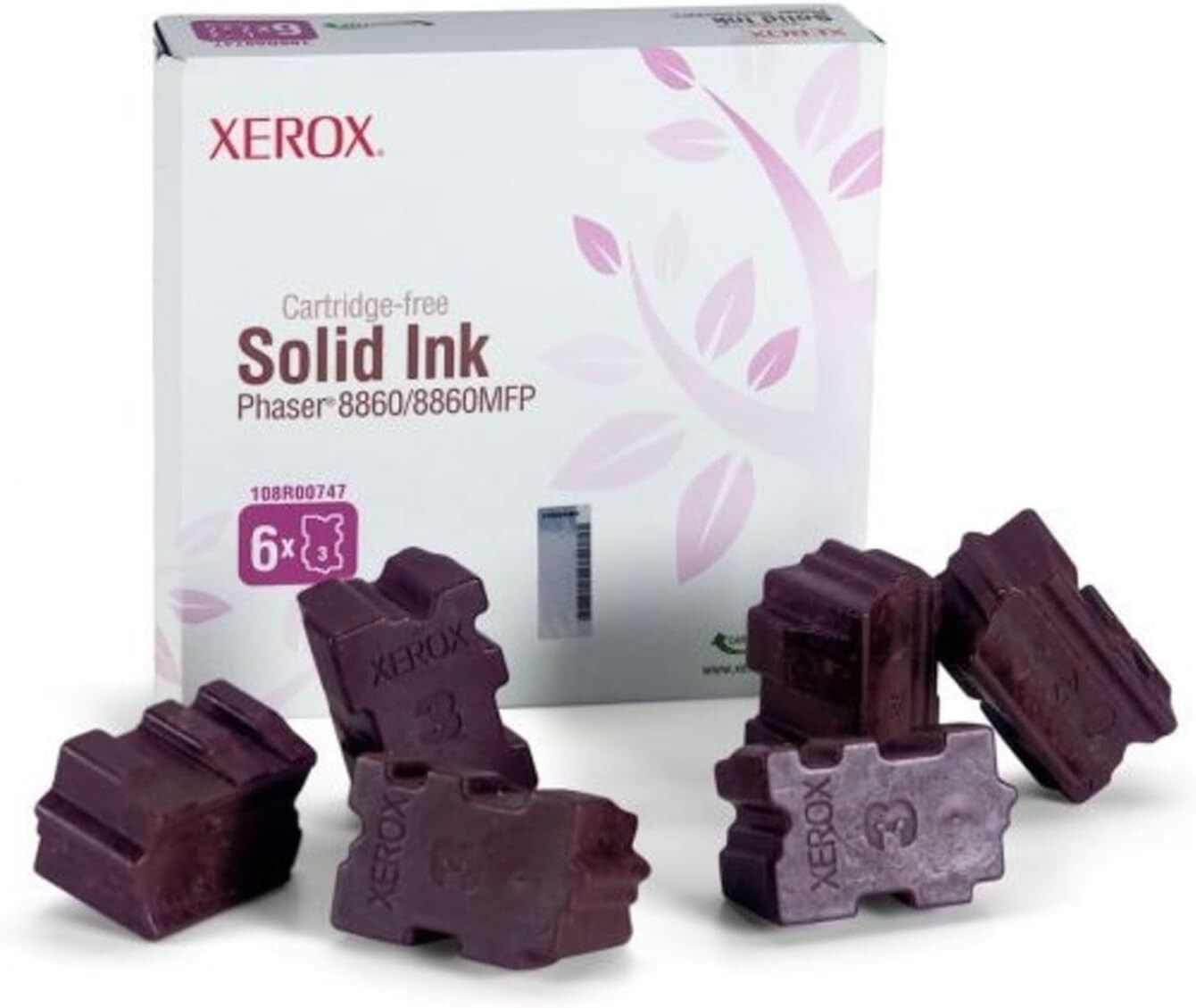 One (1x) New Sealed Genuine Xerox Magenta Solid Ink 108R00747