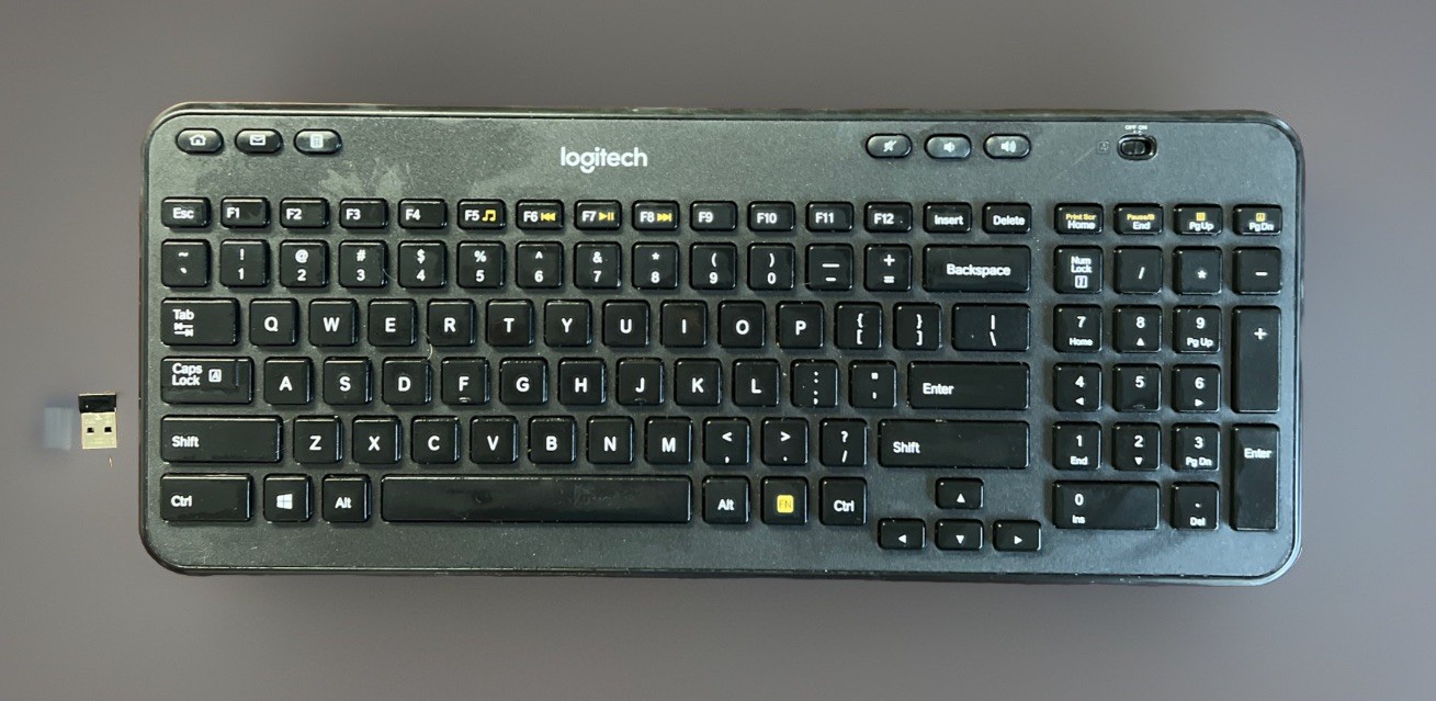 Logitech K360 Y-R0042 Wireless Black Keyboard w/ USB Receiver 