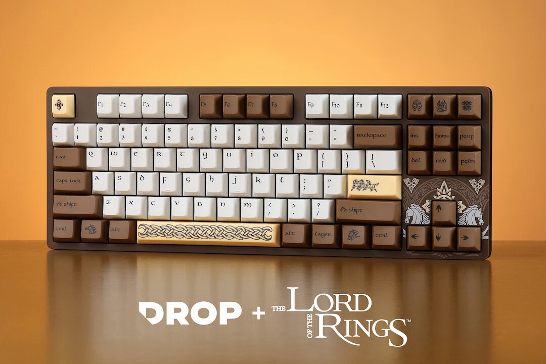 DROP Lord of the Rings Riders of Rohan Edoras Elvish Mechanical keyboard - RARE