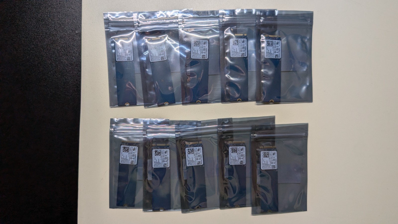Lot of 10 Western Digital PC SN520 256GB NVMe M.2 2280 SSD SDAPNUW-W-256G-1006