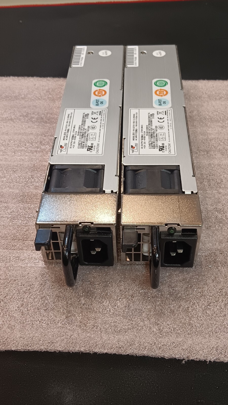 Lot of 2 EMACS 275W AC IN DC OUT POWER SUPPLY R1V-2275V (30 DAY WARRANTY)