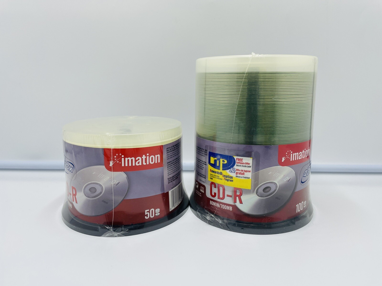 Imation 150 Pack. Data 1x-52x. 700mb.  CD-R New Sealed E-3