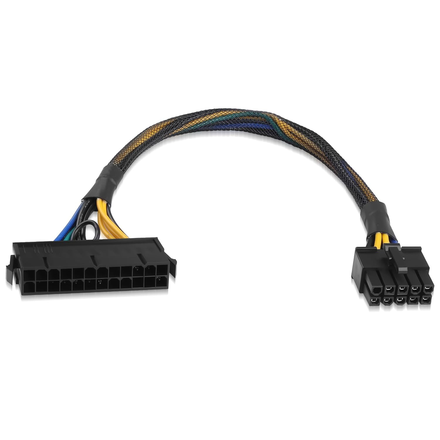 ATX 24 Pin to 10 Pin Power Adapter Cable (18AWG Copper, Braided Sleeve) - 30Cm C