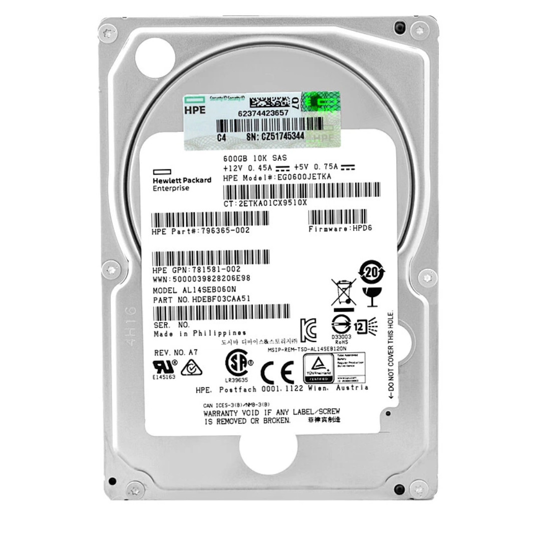 HPE 600GB 10K SAS Enterprise HDD EG0600JETKA 781577