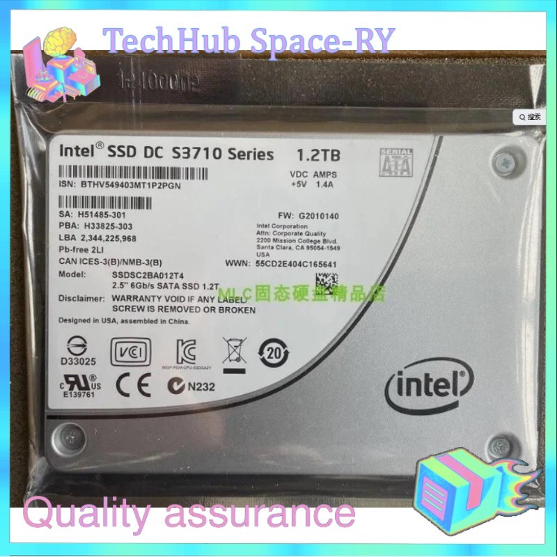 Intel DC S3710 Series 1.2TB SSD 6GB/s 2.5" SATA SSDSC2BA012T4P Solid State Drive