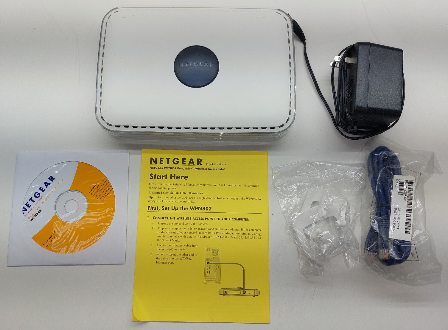 Netgear RangeMax Wireless Access Point WPN802NA 606449041309