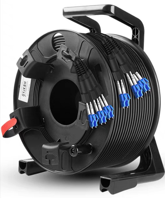 Brand-new 200M LC-LC Outdoor Armored 4 Strands with Fiber Tactical Cable Reel