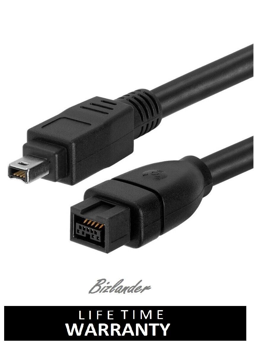 Bizlander Premium Firewire cable 1394B 9 Pin to 4 Pin Male 6ft  180CM