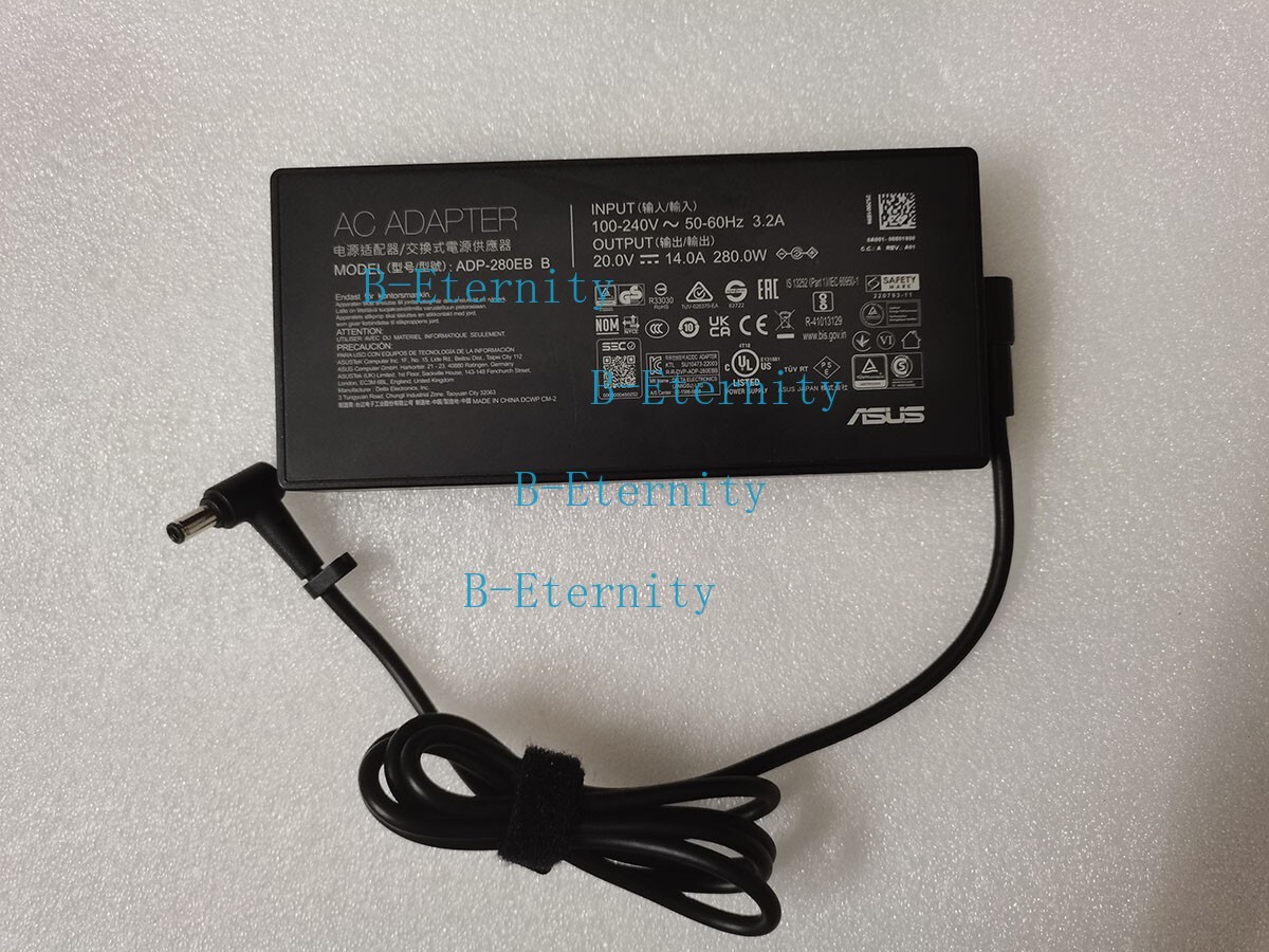 Genuine 280W 20V14A ADP-280EB B 6.0mm Adapter For ASUS ROG Strix G16 G614JI-AS94
