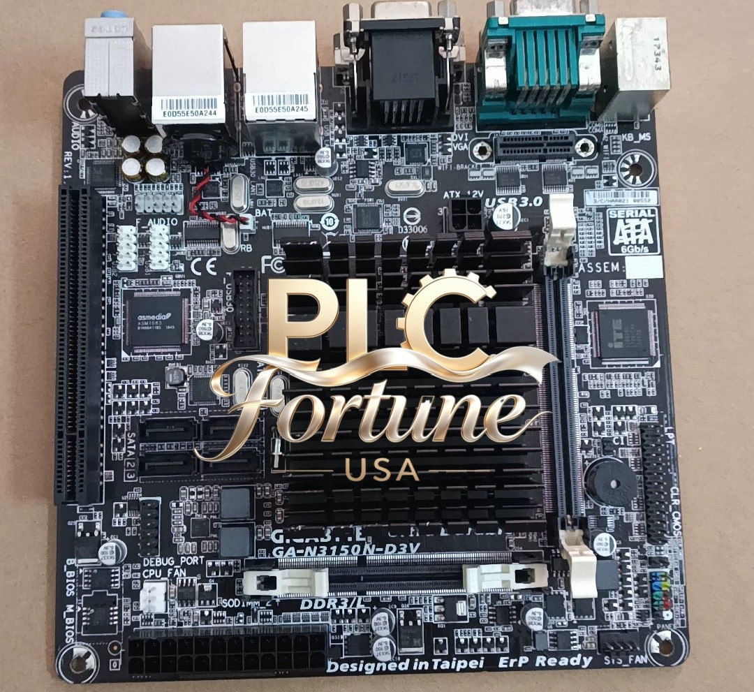 Used Gigabyte GA-N3150N-D3V Intel N3150 Mini-ITX DDR3 VGA+DVI-D Motherboard