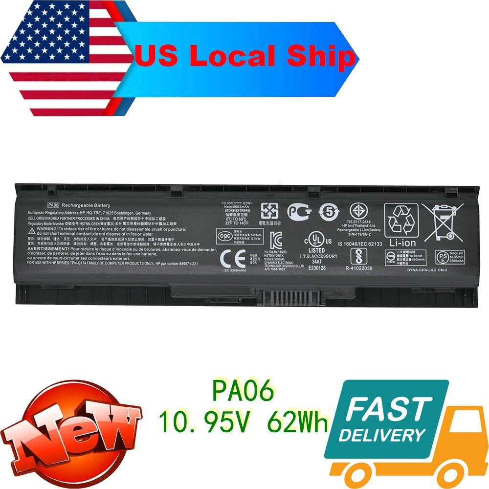 New Genuine PA06 Battery for HP Omen 17 17-w 17-ab200 17t-ab00 Series HSTNN-DB7K
