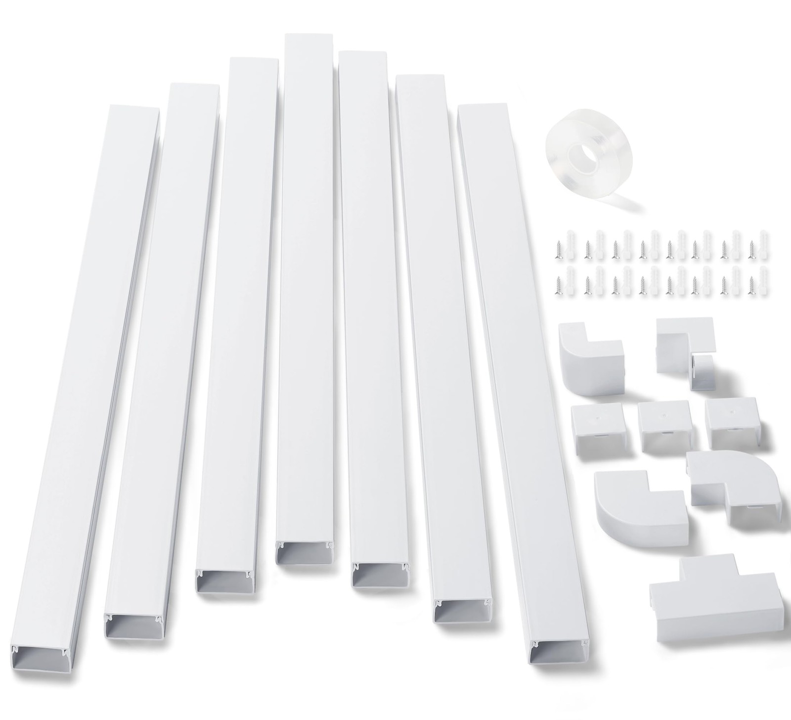 126in Cord Hider Kit, Wire Hiders for TV on Wall, Paintable Cable Management ...