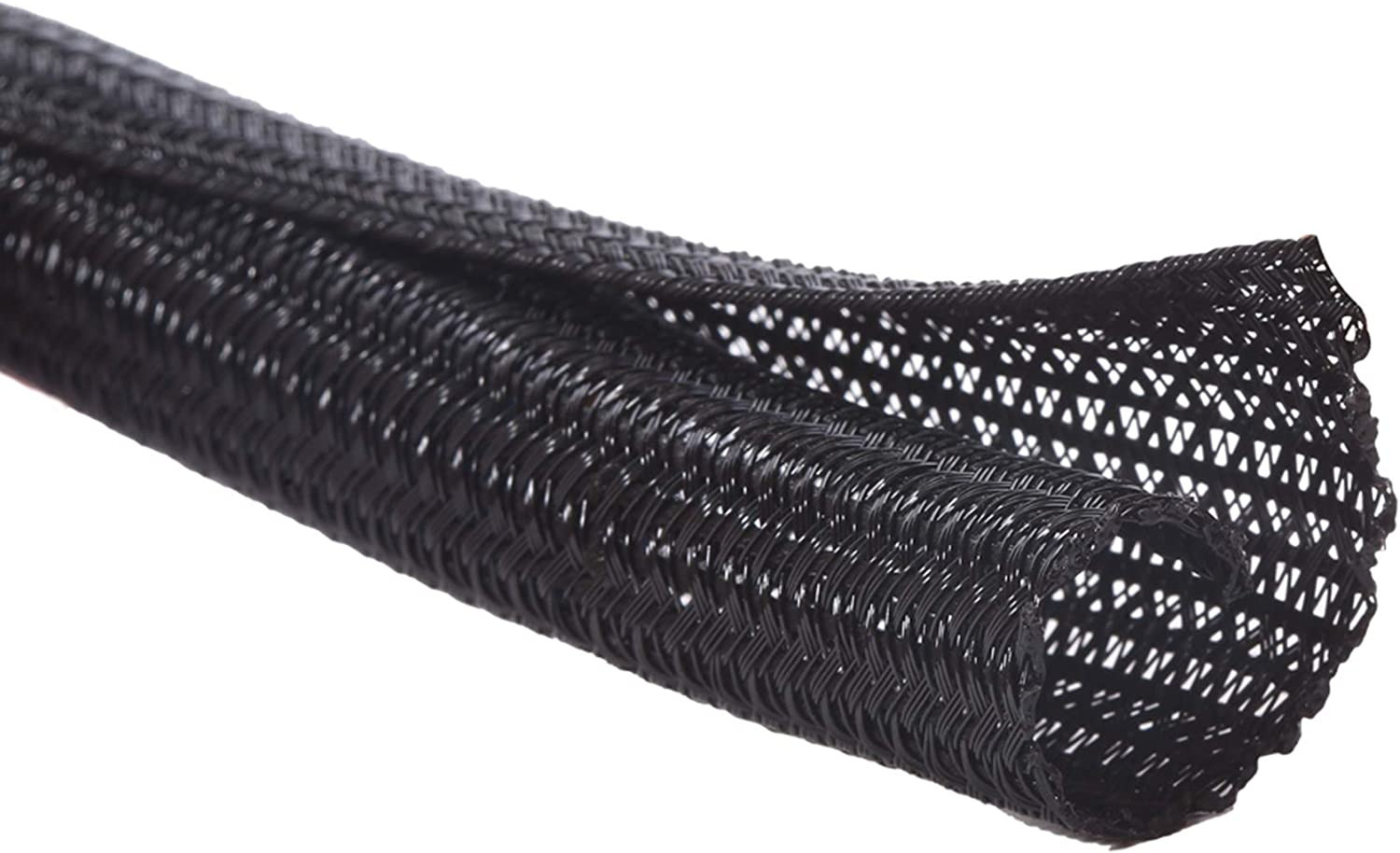 25Ft 3/8 Inch Split Wire Loom Cord Protector Cable Sleeve Black