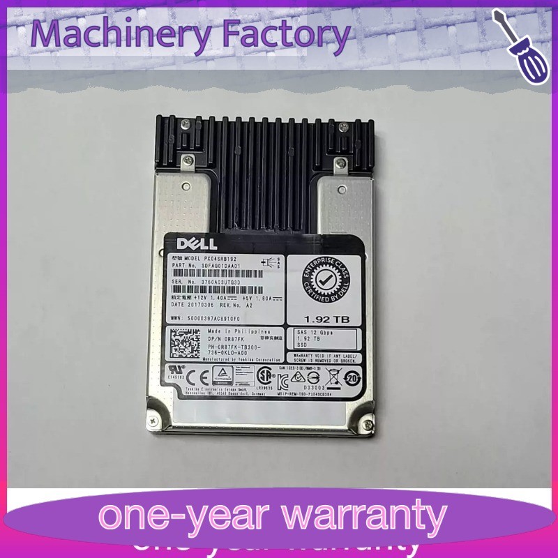 New 0R87FK R87FK DELL 1.92TB PX04SRB192 2.5" SAS 12Gb RI SSD Solid State Drive