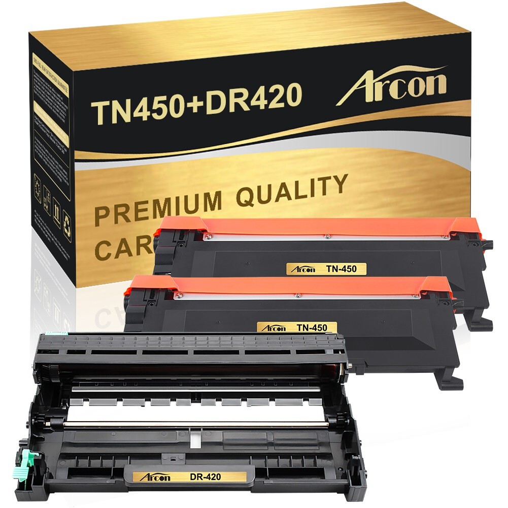 2PK TN450 + 1PK DR420 Toner Drum Compatible with Brother MFC-7460DN DCP-7065DN