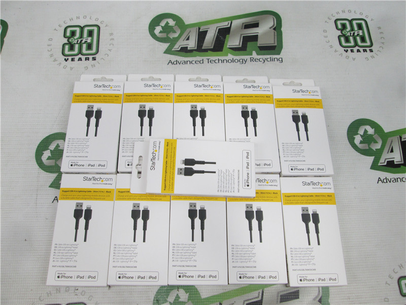 StarTech Rugged USB A to Lightning Cable 1ft Black Aramid Fiber NEW Lot of 11