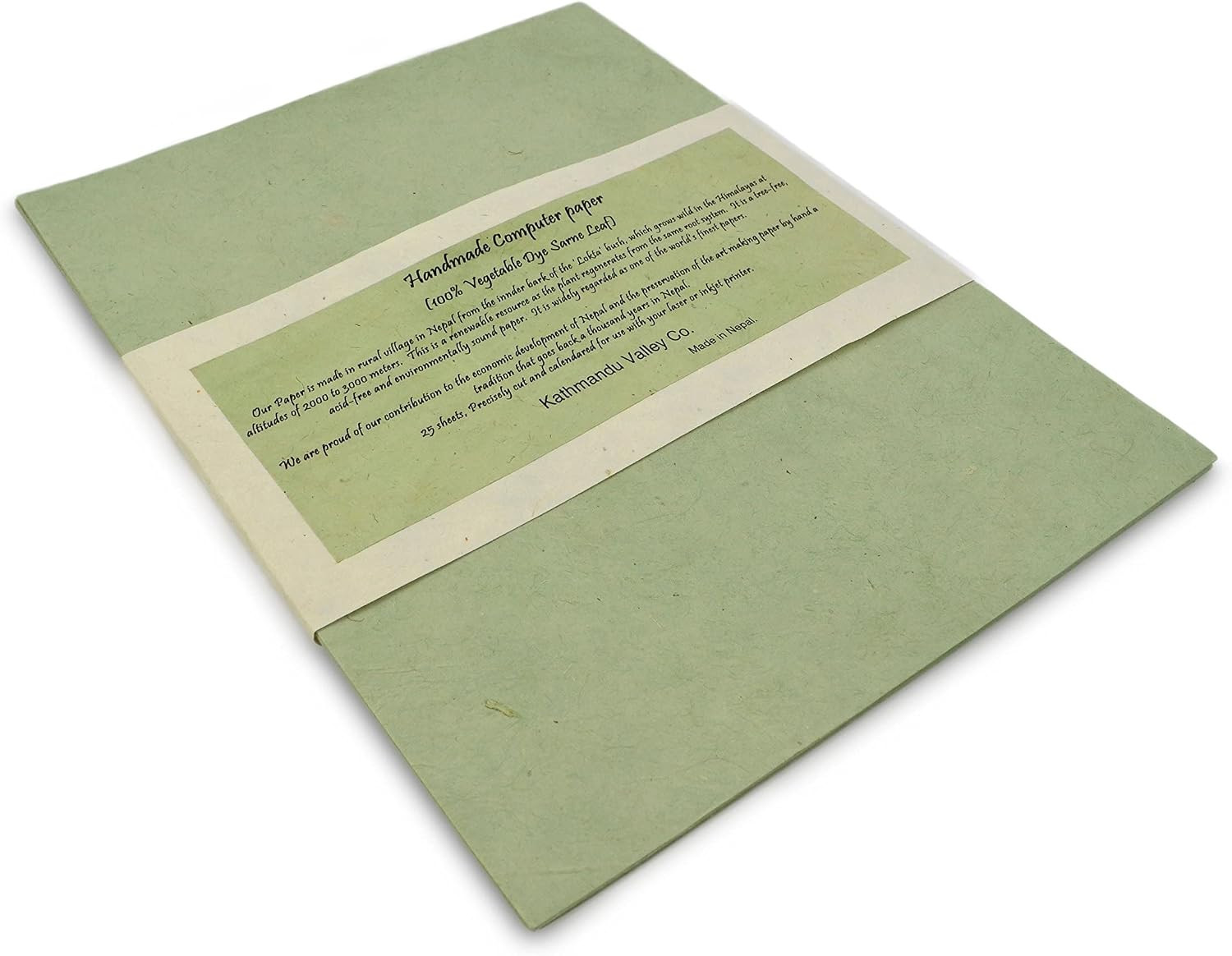 Handmade Lokta Vintage Printer Paper 8.5X11 Inch (25 Sheets, Sarne)