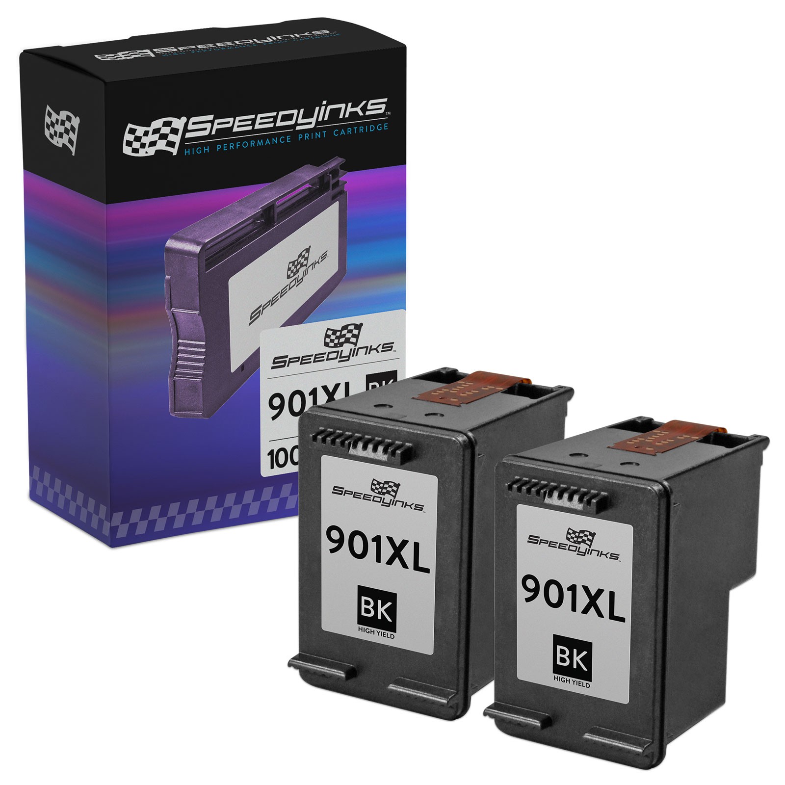 2pk Reman HP 901XL CC654AN HY Blk G510a G510g n J4524 J4540 J4550 J4580 J4624