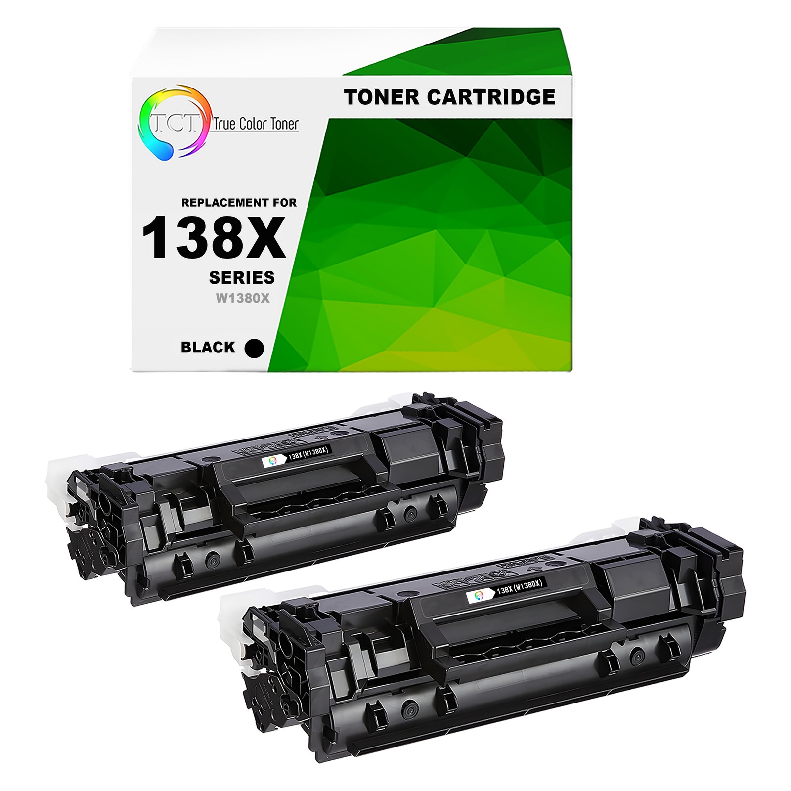 2Pk TCT Premium 138X W1380X Black HY for Compatible HP LaserJet 3001's Toner -
