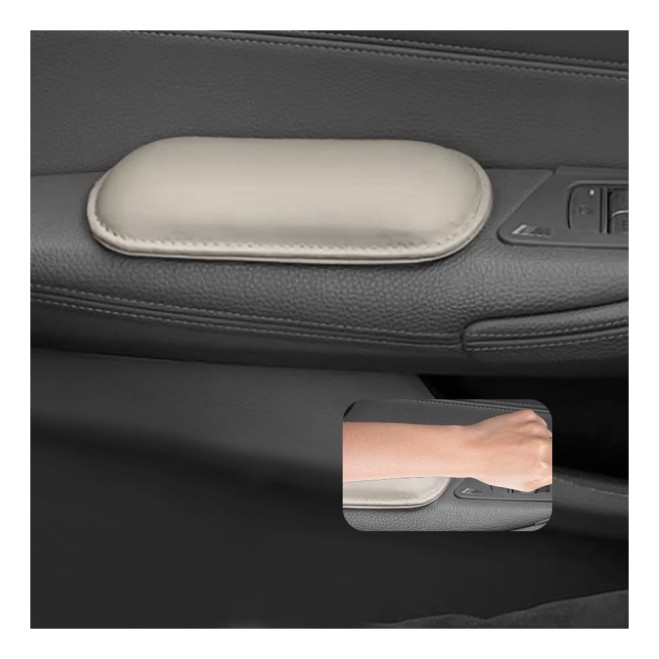 Stacool 2PCS Car Door Armrest Pads,Soft Leather+Memory Foam Car Knee Pads for Ar