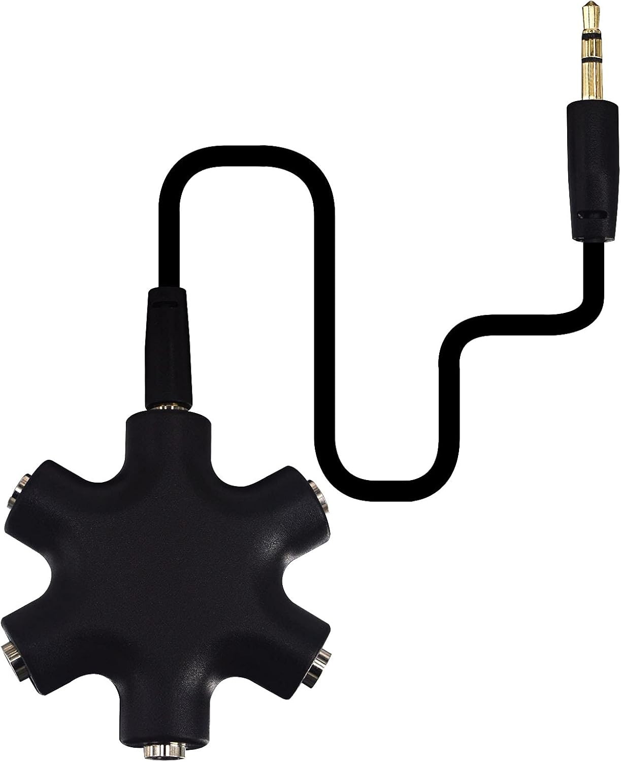 Headphone Splitter, 5-Jack 3.5 Mm Audio Headphone Splitter Stereo Audio Heads...