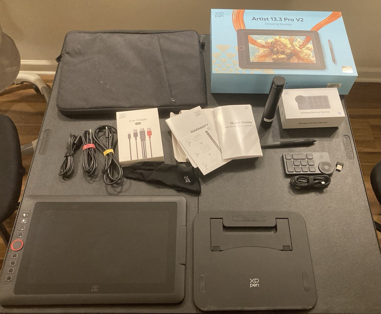 Xpen Artists 13.3 Pro V2 Drawing Display Tablet With Case And Wireless Remote