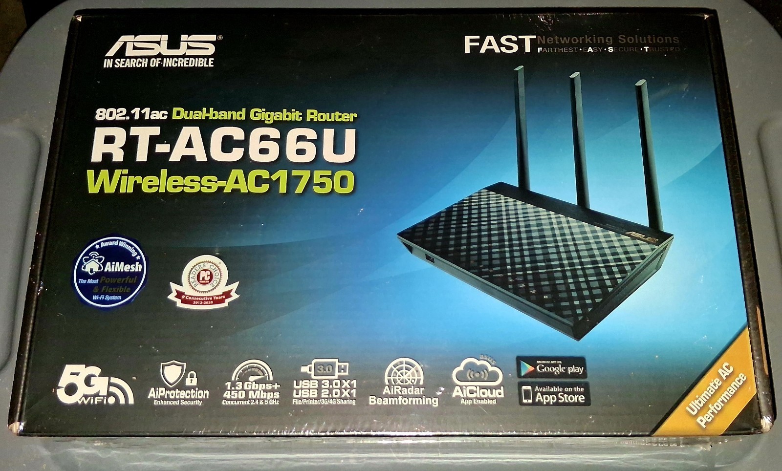 ASUS RT-AC1200 AC1200 Dual Band WiFi Home Business Router - Factory Sealed