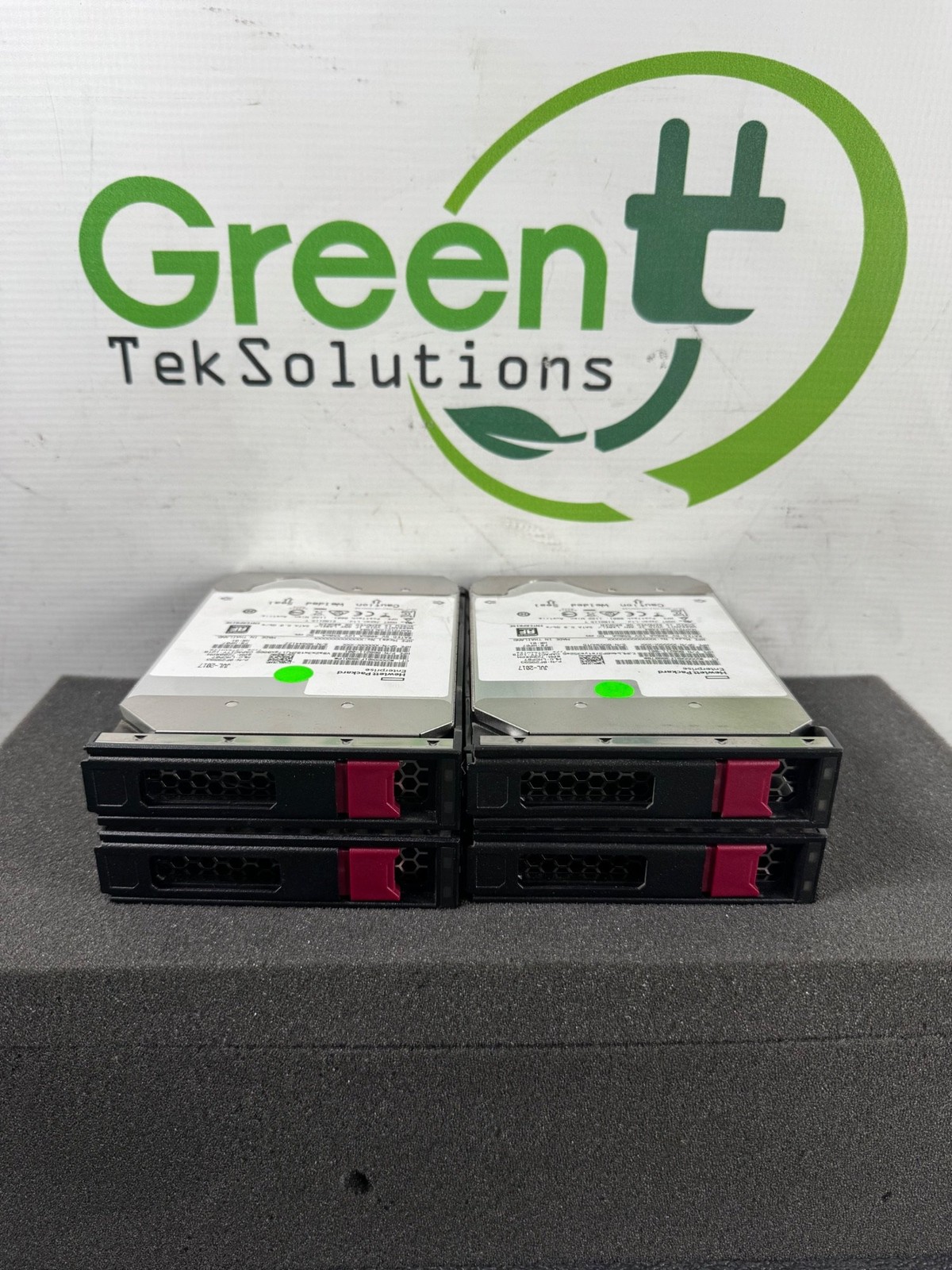 Lot of 4x HPE 12TB 3.5" SATA 7200RPM HDD 868211-001 HUH721212ALE604 w/Trays