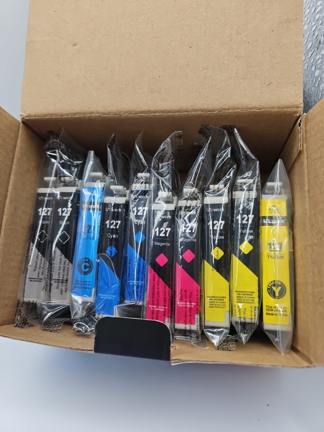 Uniwork Premium 127 Ink Cartridge Multipack 14 Pack Open Box 