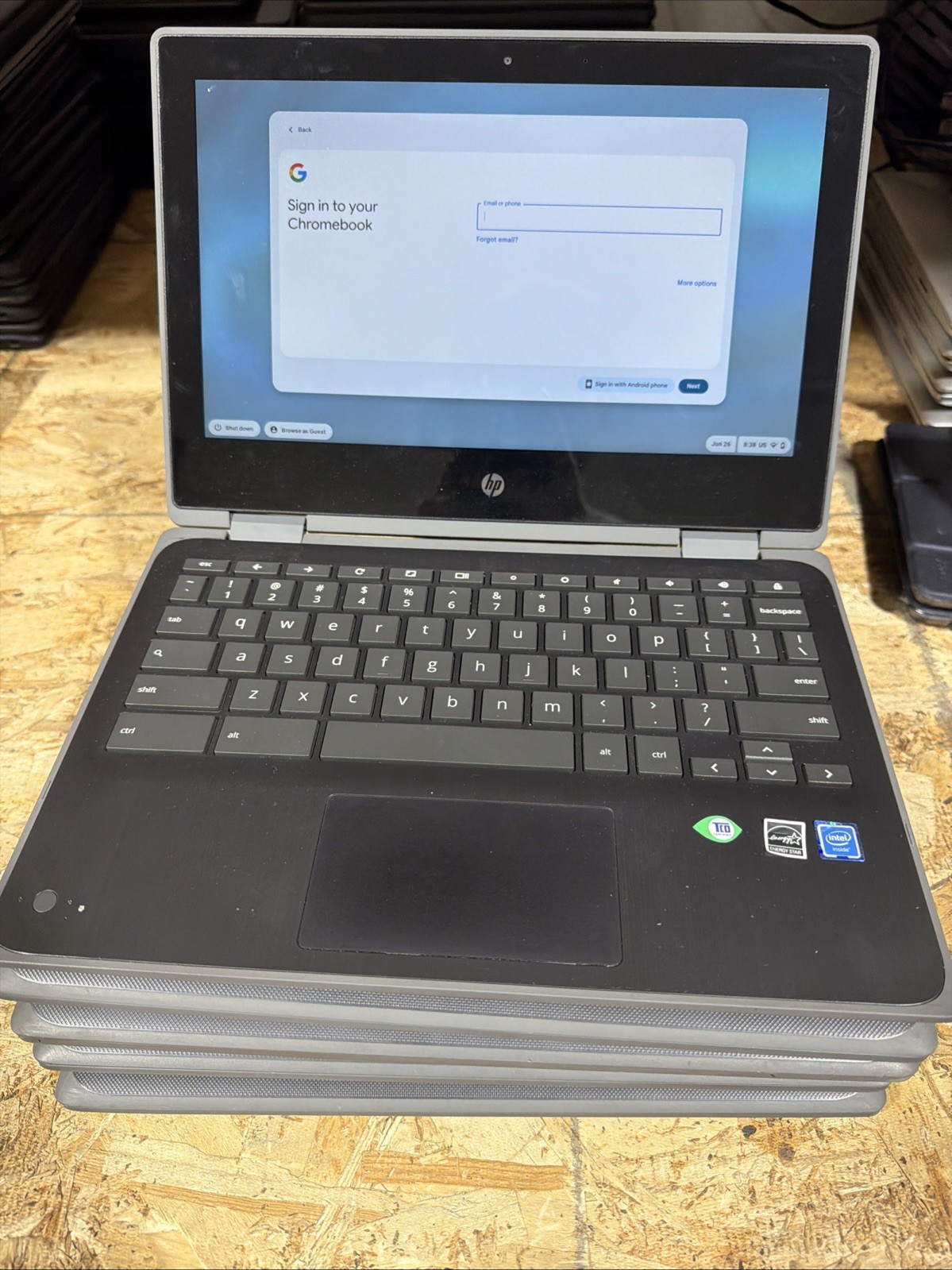 Lot Of 5 HP Chromebook x360 11 G3 EE N4020 1.10GHz 4GB RAM Touch W/ Chargers