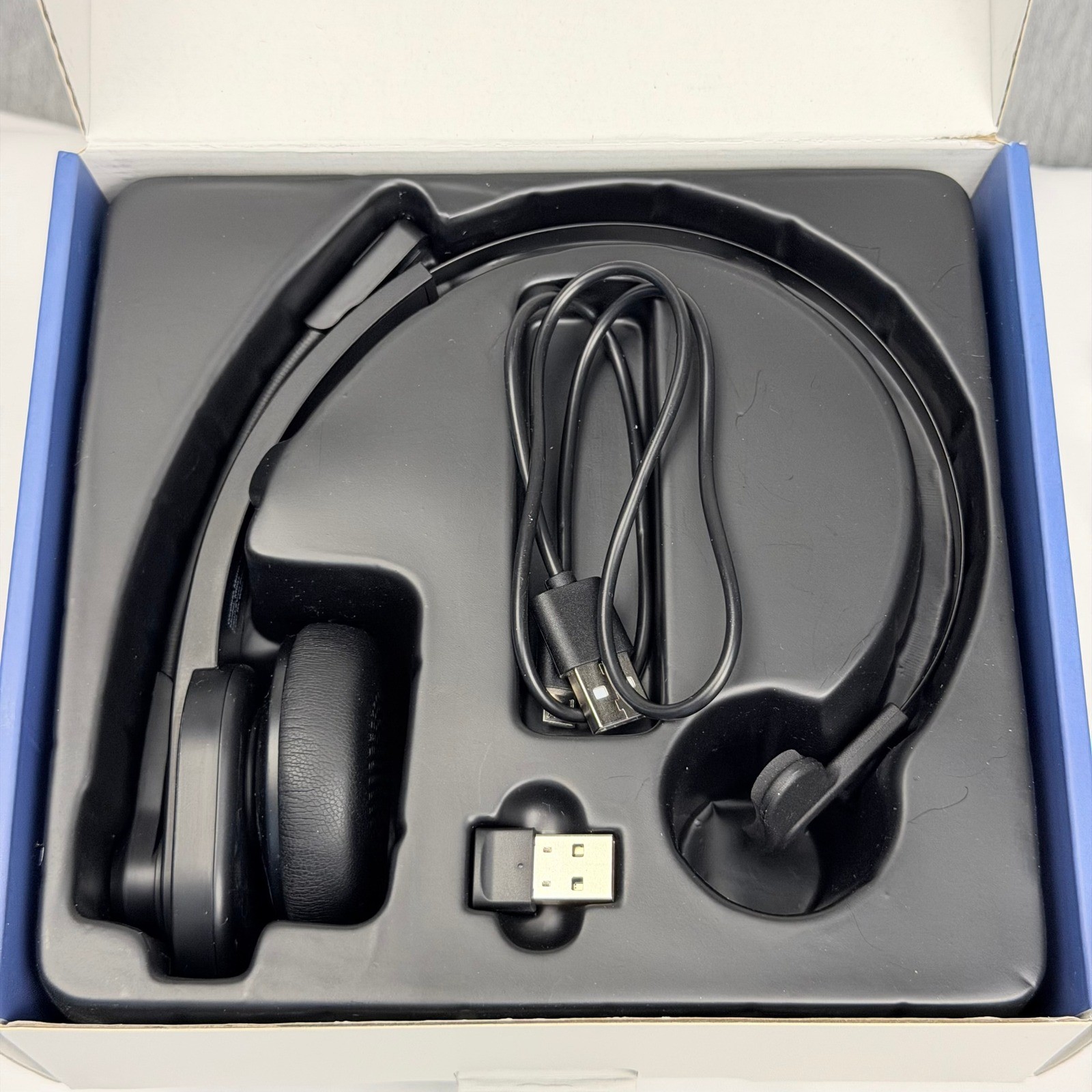 Sarevile M99+ Wireless Mono Headset Bluetooth V5.2 with Mute Button and Dongle