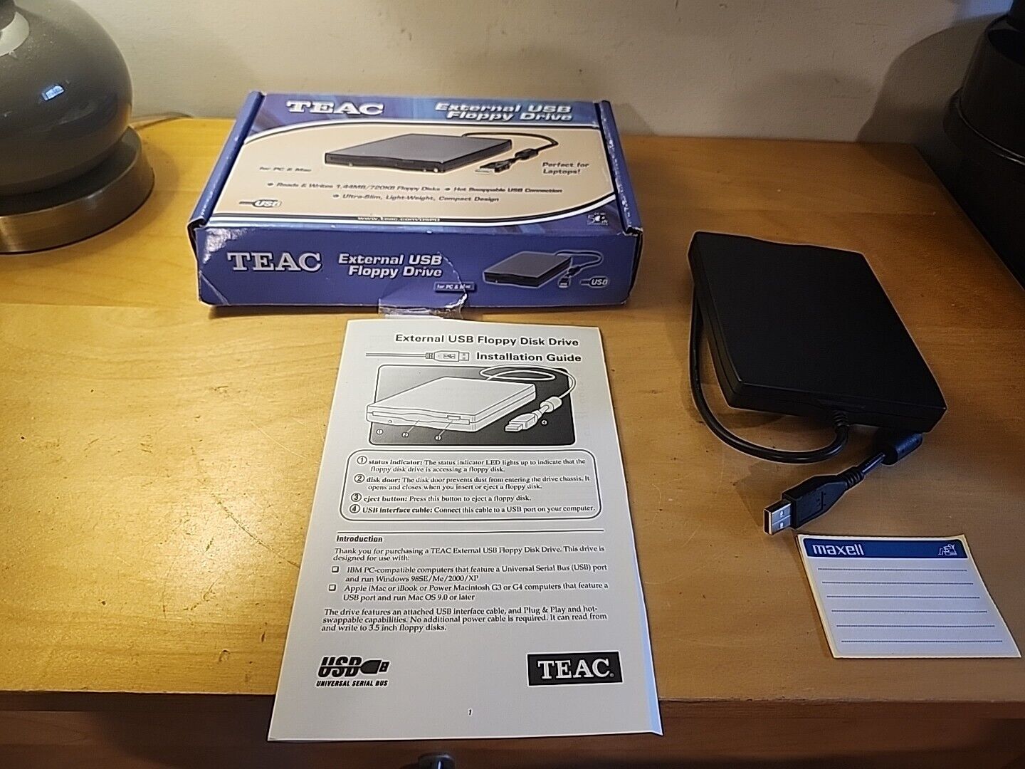 TEAC External USB Floppy Drive for Apple Macintosh Mac or PC Computers