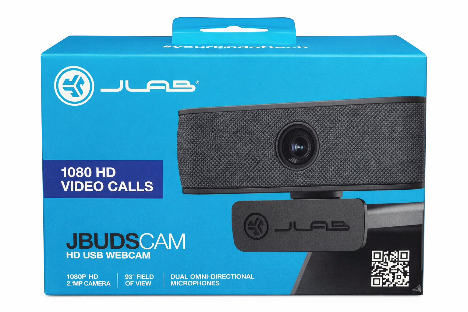 JLAB JBUDS CAM WJBCAMRBLK124, USB Webcam-2k/1080P HD-two Microphones-BLK-NEW