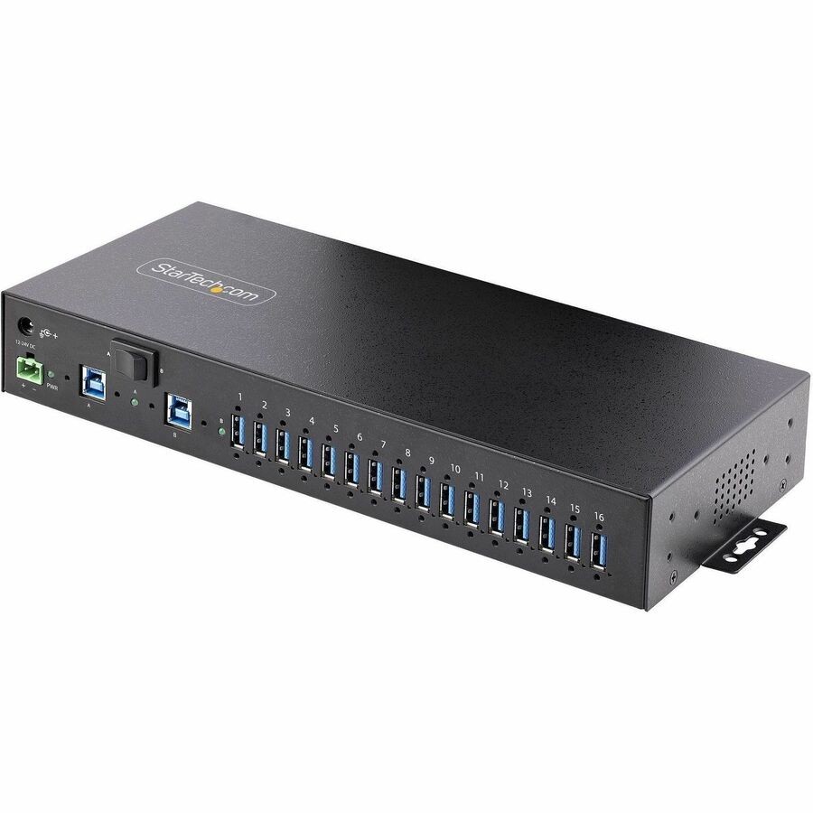 StarTech 16-Port Industrial USB 5Gbps Hub wPower Adapter S5G16AINDS-USB-A-HUB