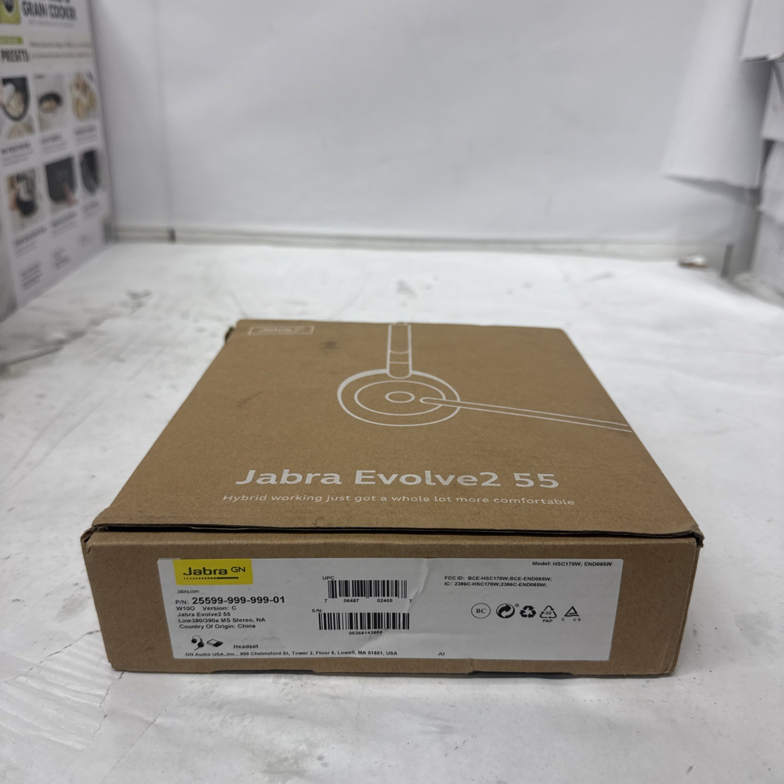 Jabra Evolve2 55 MS Stereo Headset- USB-A via Bluetooth Adapter NEW IN BOX